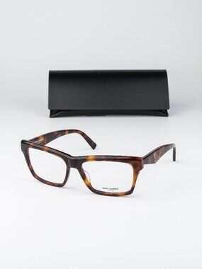 Saint Laurent Women Eyeglasses Havana Rectangular SLM104OPT 003 NEW AUTHENTIC